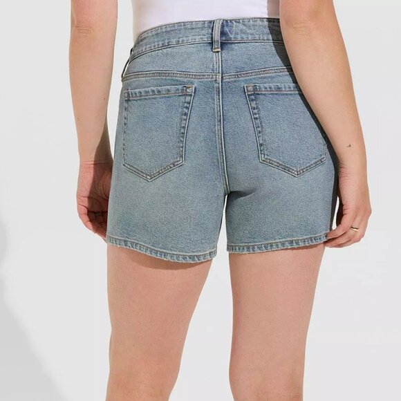 ❤️NWT VINTAGE TORRID JEAN SHORTS - DISTRESSED DESTRUCTED DENIM - SIZE 22 - Picture 2 of 10